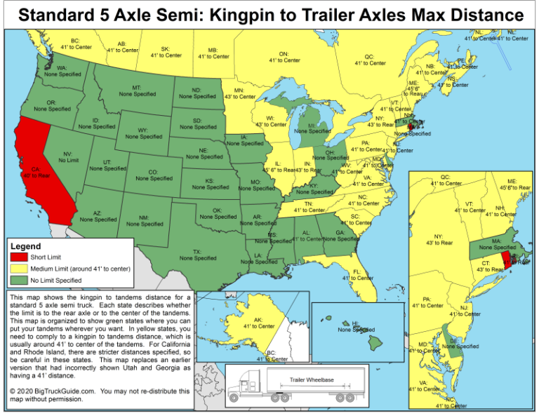 Kingpin to Rear Axle Maximums Big Truck Guide
